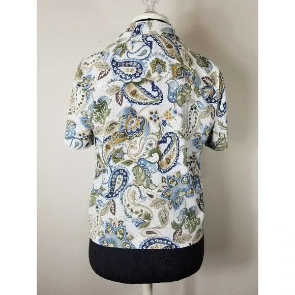 Alfred Dunner Women's Blouse Top Shirt Button Up Petite 10 Vintage - Picture 6 of 9